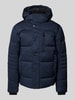 Tom Tailor Regular Fit Steppjacke aus atmungsaktivem Material mit abnehmbarer Kapuze Marine