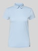 Marc Cain Slim fit T-shirt met polokraag Lichtblauw