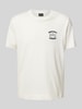 Emporio Armani T-Shirt mit Label-Stitching Offwhite
