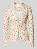 ICHI Slim fit blazer met paspelzakken, model 'KATE' Offwhite