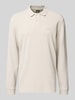 BOSS Orange Regular fit poloshirt van katoenmix, model 'PETEMPESTOLONG' Zand