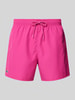 Lacoste Regular Fit Badeshorts mit Logo-Badge Pink