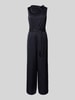 COMMA Jumpsuit aus Satin im ärmellosen Design Marine