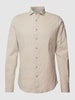 Profuomo Regular Fit Business-Hemd mit Haifischkragen Beige