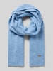 Barts Schal mit Label-Patch Modell 'Witzia' Hellblau