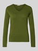 Tom Tailor Regular Fit Strickshirt aus Baumwoll-Viskose-Mix Gruen