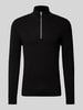 Only & Sons Regular fit gebreide pullover met opstaande kraag, model 'PHIL' Zwart