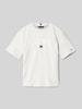 Tommy Hilfiger Teens T-Shirt mit Label-Stitching Modell 'VARSITY' Offwhite Melange