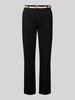 Christian Berg Woman Casual Fit Chino mit Gürtel Black