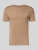 Polo Ralph Lauren T-shirt met logostitching Taupe