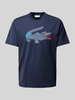 Lacoste T-shirt z wyhaftowanym logo Granatowy