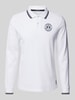 Christian Berg Men Poloshirt mit kurzer Knopfleiste Weiss