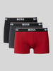 BOSS Regular Fit Trunks aus Baumwoll-Mix im 3er-Pack Rot