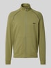 BOSS Sweatjack met labelstitching, model 'Mix&Match' Olijfgroen