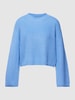 Vero Moda Gebreide pullover met geribde ronde hals, model 'SAYLA' Bleu