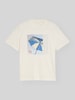 Tom Tailor męski t-shirt o kroju regular fit z czystej bawełny Złamany biały
