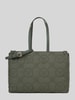 Valentino Bags Shopper aus Polyester-Mix mit Logo-Stickerei Khaki