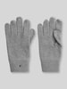 Tommy Hilfiger Handschuhe aus Baumwoll-Kaschmir-Mix Modell 'ESSENTIALS FLAG' Mittelgrau Melange