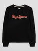 Pepe Jeans Sweatshirt mit Logo-Stickerei  Schwarz