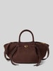 GUESS Tote Bag in Velours-Optik Modell 'ALLEGRA' Dunkelbraun