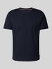 Tommy Hilfiger T-shirt met logostitching Marineblauw