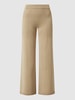 MaxMara Leisure Flared broek in gebreide look, model 'Ragtime' Zand