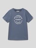 Garcia T-shirt met motiefprint Blauw