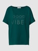 Christian Berg Woman T-Shirt mit Motiv-Print  Petrol