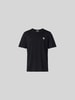 MAISON KITSUNE T-Shirt mit Label-Stitching Black