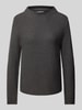 Marc O'Polo Slim Fit Strickpullover aus hochwertiger Baumwolle mit feinem Linksstrick Dunkelgrau Melange