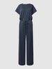 mbyM Jumpsuit met strikceintuur, model 'Axton' Marineblauw