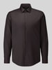 Jake*s Slim Fit Businesshemd mit Kentkragen Schoko