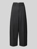 Raffaello Rossi Regular Fit Weite Hose mit Viskose-Woll-Anteil Modell 'MAYLA' Dunkelgrau Melange