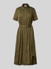 ROBE LÉGÈRE Sukienka koszulowa z wiązanym paskiem Khaki