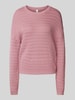 QS Gebreide pullover met ronde hals Roze