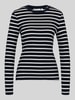 Tommy Hilfiger Slim Fit Langarmshirt aus reiner Baumwolle Black