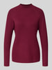 Soyaconcept Gebreide pullover met ribboorden, model 'KANITA' Bordeaux gemêleerd