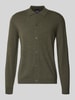 Christian Berg Men Strickjacke aus Baumwoll-Kaschmir-Mix Oliv Melange