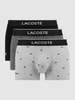 Lacoste Trunks mit elastischem Bund im 3er-Pack Black