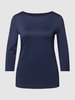 Christian Berg Woman Blouseshirt met ronde hals Donkerblauw