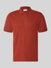 JACK & JONES Slim Fit Poloshirt mit Label-Stitching Modell 'AUSTIN' Rostrot