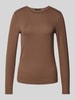 OPUS Longsleeve mit Rundhalsausschnitt Modell 'Sogeti' Beige