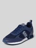 EA7 Emporio Armani Sneakers met labeldetails, model 'BLACK AND WHITE' Marineblauw