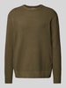 SELECTED HOMME Strickpullover mit gerippten Abschlüssen Modell 'HENNY' Oliv