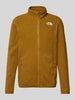 The North Face Sweatjack met opstaande kraag Roodbruin