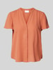 Jake*s Collection Blouseshirt met V-hals Terracotta