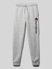 CHAMPION Sweatpants met logostitching Middengrijs gemêleerd