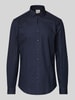 CK Calvin Klein Slim Fit Business-Hemd mit Label-Stitching Marine