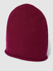 Christian Berg Woman Beanie van kasjmier met rolzoom Donkerrood