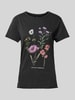 Only Regular Fit T-Shirt aus reiner Baumwolle mit Motiv-Print Modell 'LUCY LIFE' Black